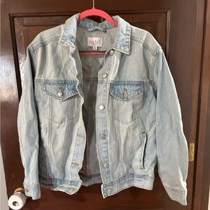 NWOT Isabel Maternity by Ingrid & Isabel Light Blue Denim Jacket